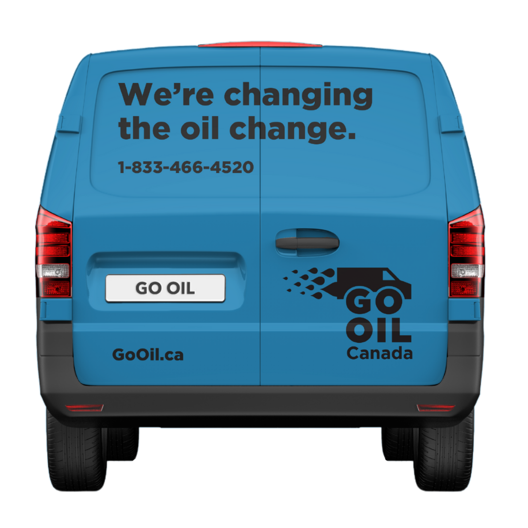 back of Blue Go Oil service van back of Blue Go Oil service van